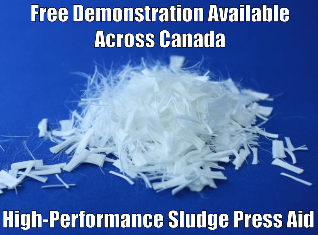 Flowdehy high-performance sludge dewatering and press aid available for free demonstration across Canada.